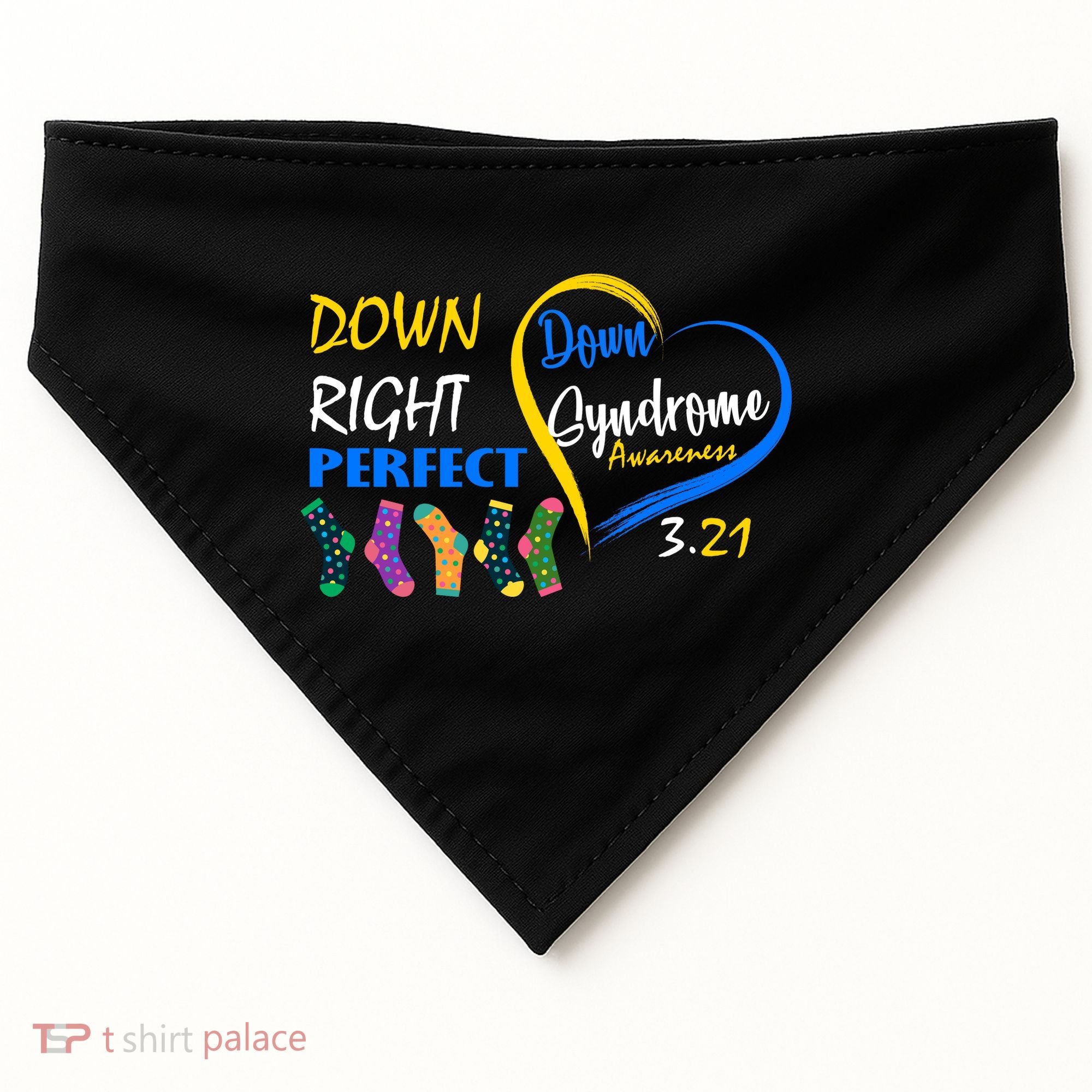 Down Right Perfect Down Syndrome USA-Made Doggie Bandana