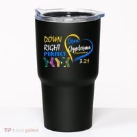 Down Right Perfect Down Syndrome Tumbler thumb 0