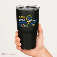 Down Right Perfect Down Syndrome Tumbler thumb 2
