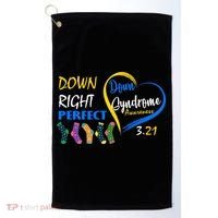 Down Right Perfect Down Syndrome Golf Towel thumb 0