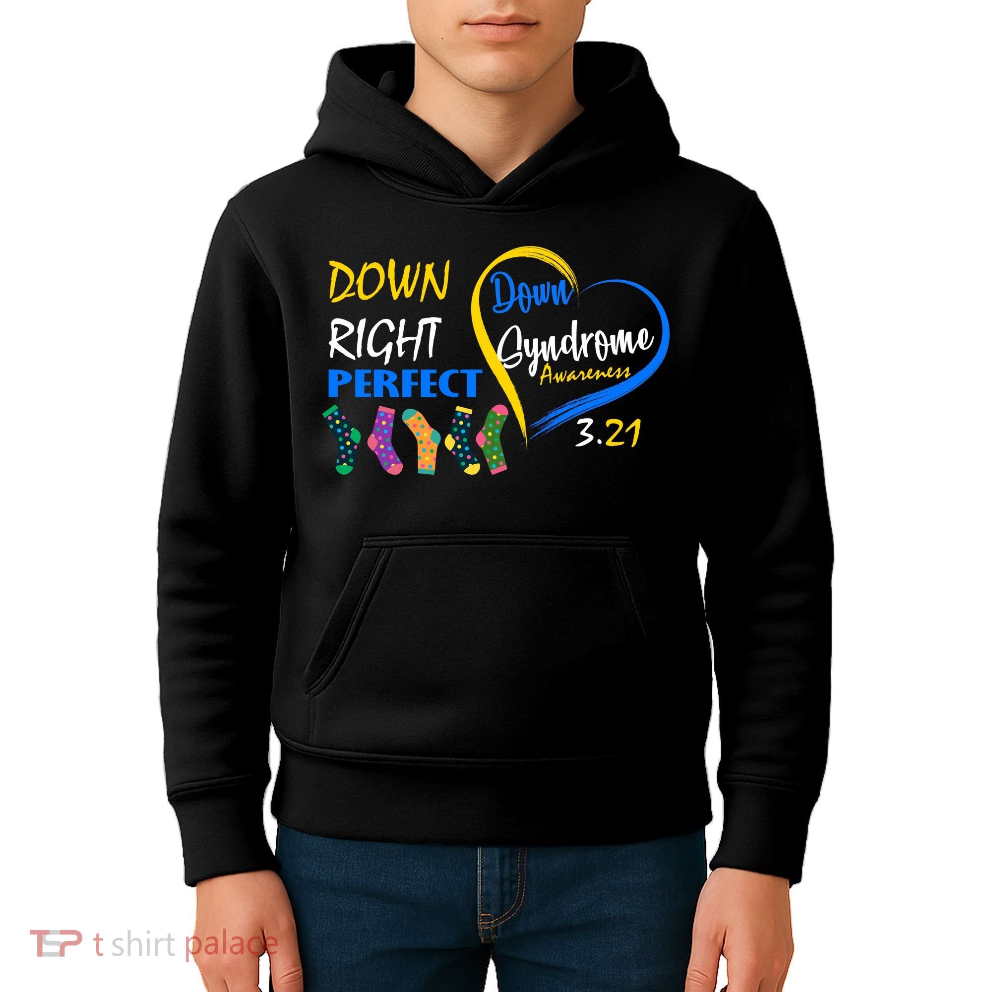 Down Right Perfect Down Syndrome Kids Hoodie