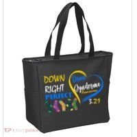 Down Right Perfect Down Syndrome Tote Bag thumb 2
