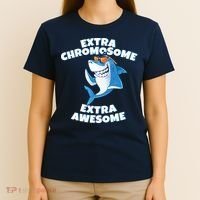 Down Syndrome - Extra Chromosome Shark T-Shirt thumb 4