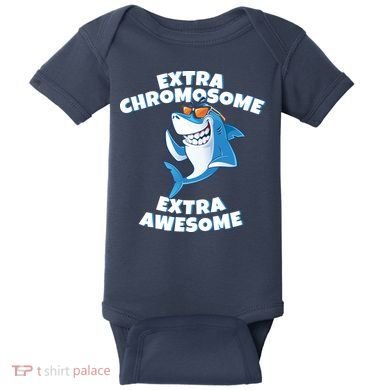 Down Syndrome - Extra Chromosome Shark Baby Bodysuit