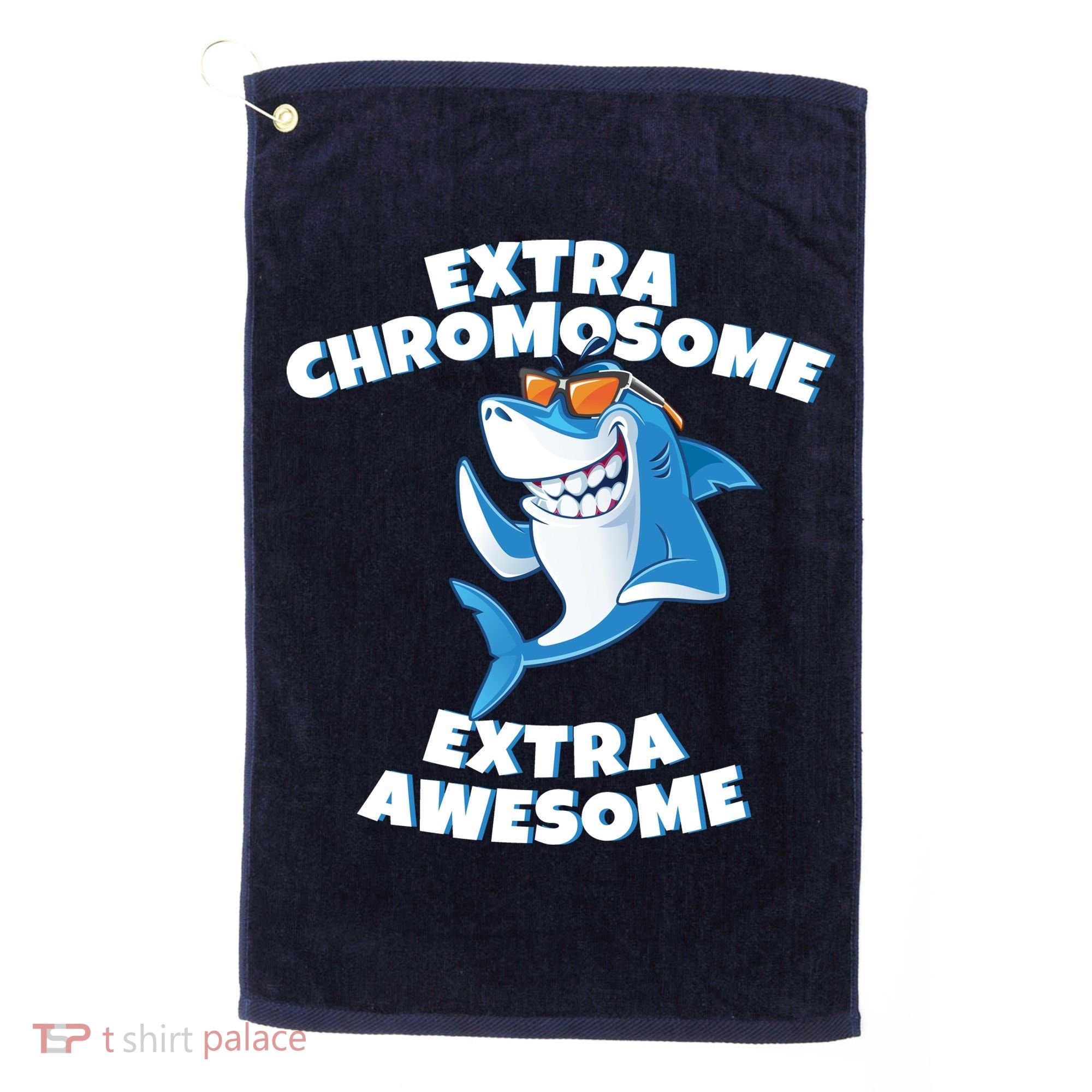 Down Syndrome - Extra Chromosome Shark Golf Towel