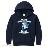 Down Syndrome - Extra Chromosome Shark Kids Hoodie thumb 0