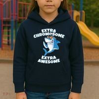 Down Syndrome - Extra Chromosome Shark Kids Hoodie thumb 3