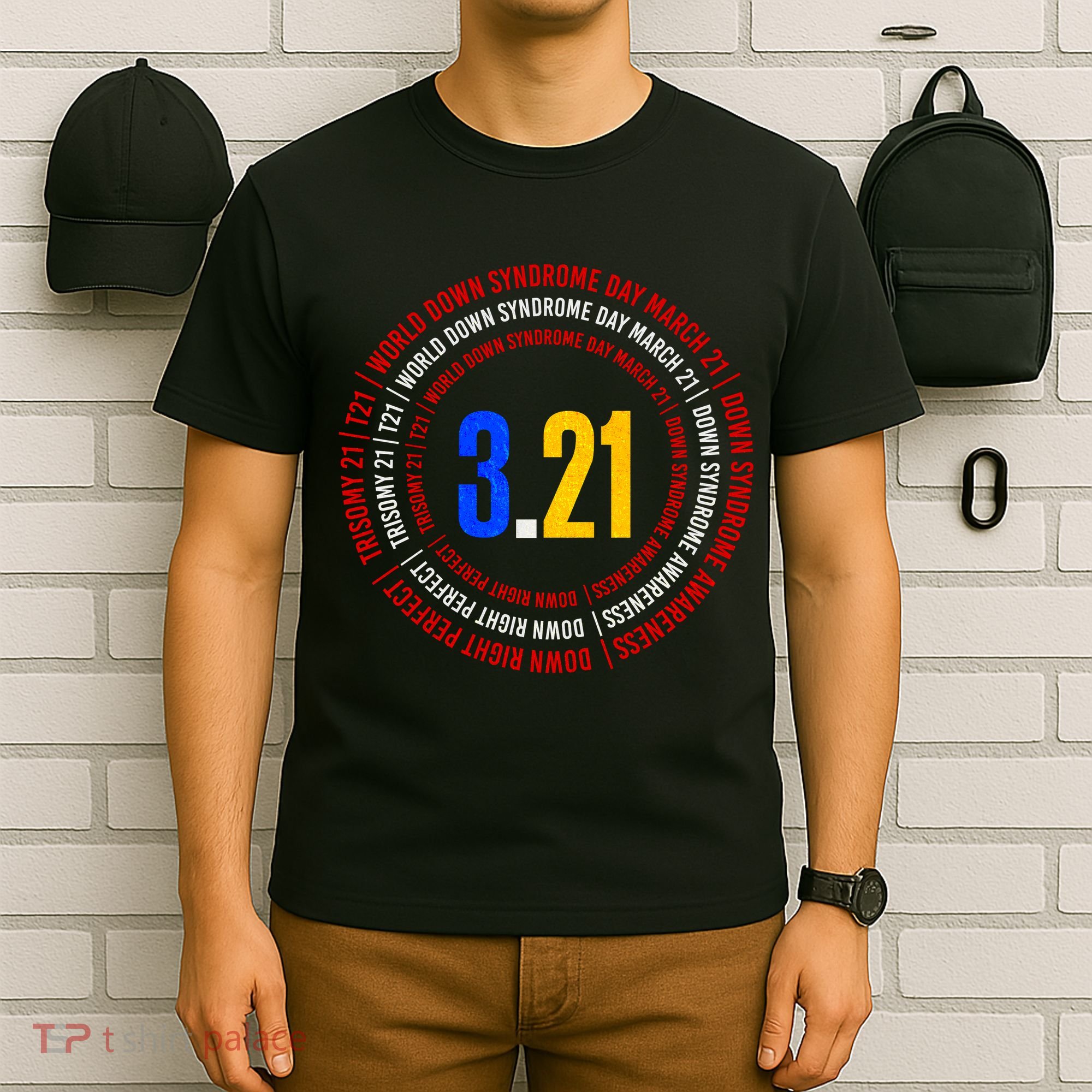 Down Syndrome 3.21 Shield T-Shirt