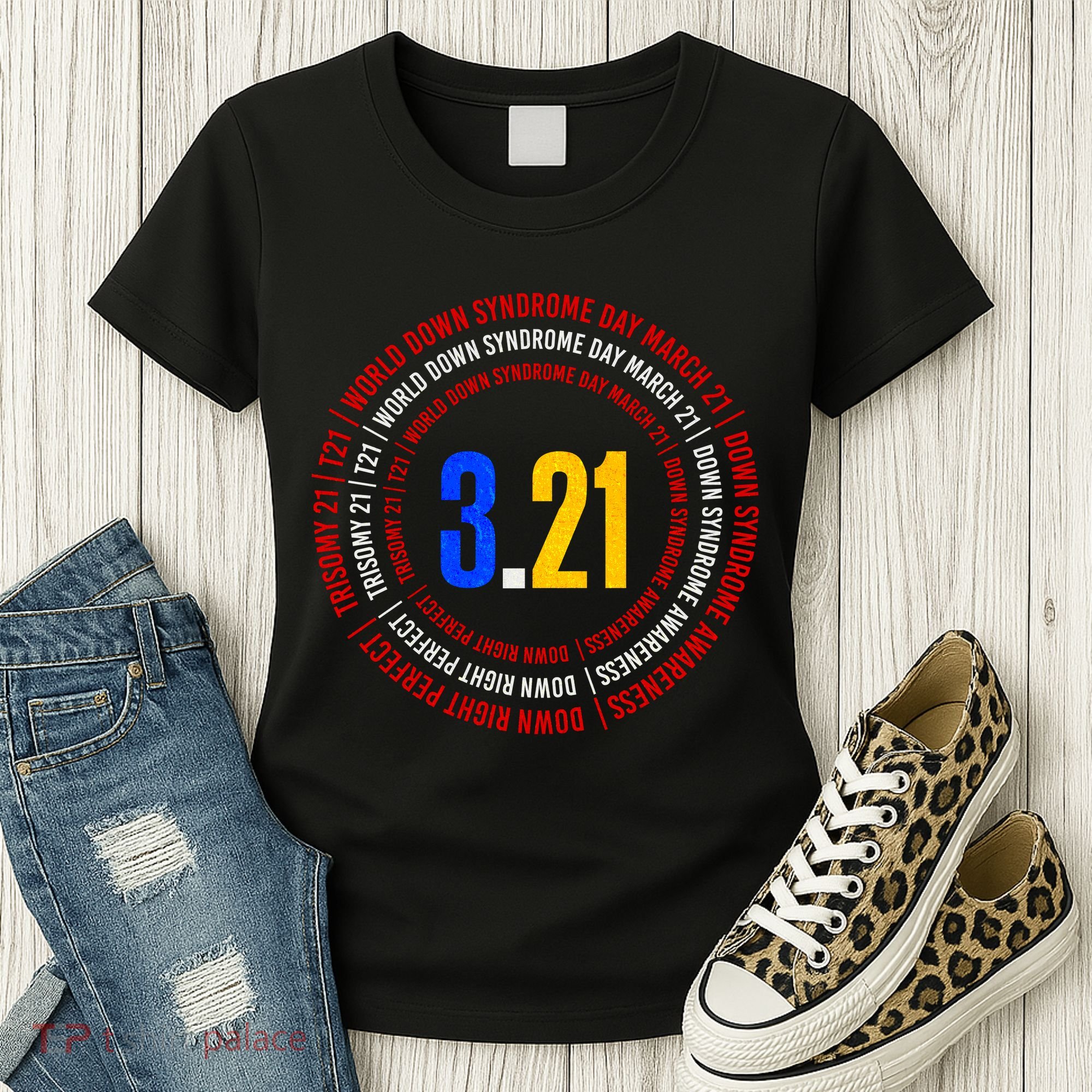 Down Syndrome 3.21 Shield Women's T-Shirt