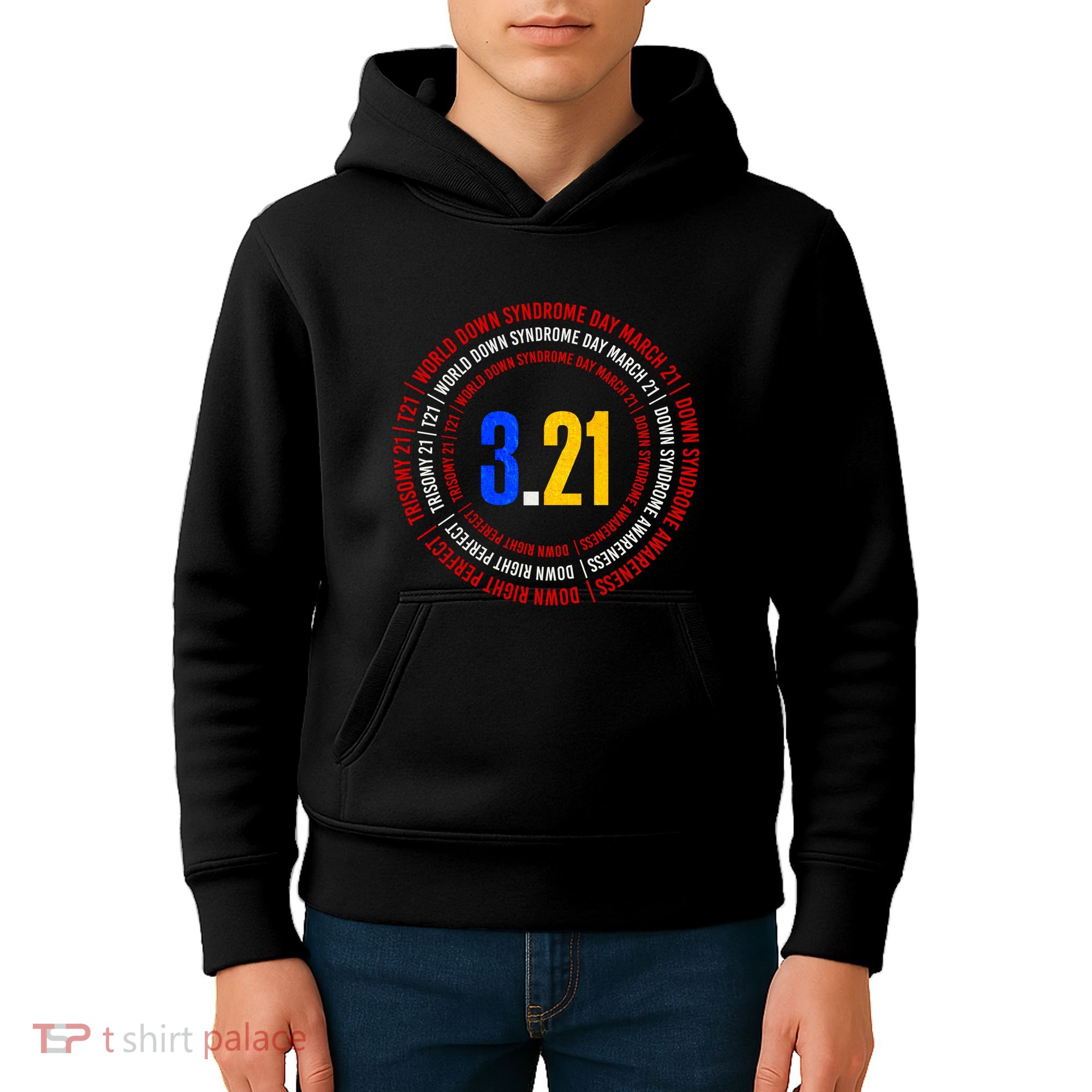Down Syndrome 3.21 Shield Kids Hoodie