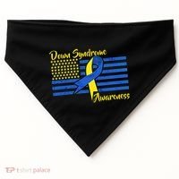 Down Syndrome American Flag USA-Made Doggie Bandana thumb 0