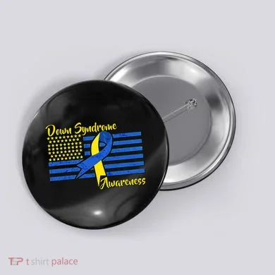 Down Syndrome American Flag Button