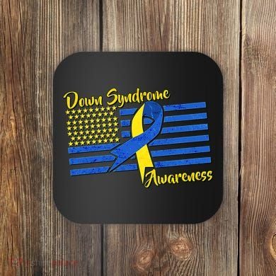 Down Syndrome American Flag Coaster
