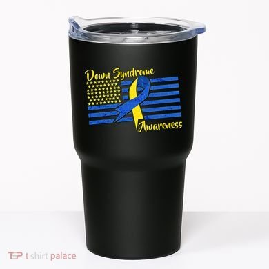 Down Syndrome American Flag Tumbler