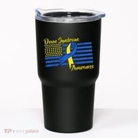 Down Syndrome American Flag Tumbler thumb 0