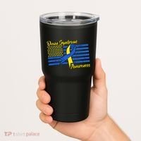 Down Syndrome American Flag Tumbler thumb 2