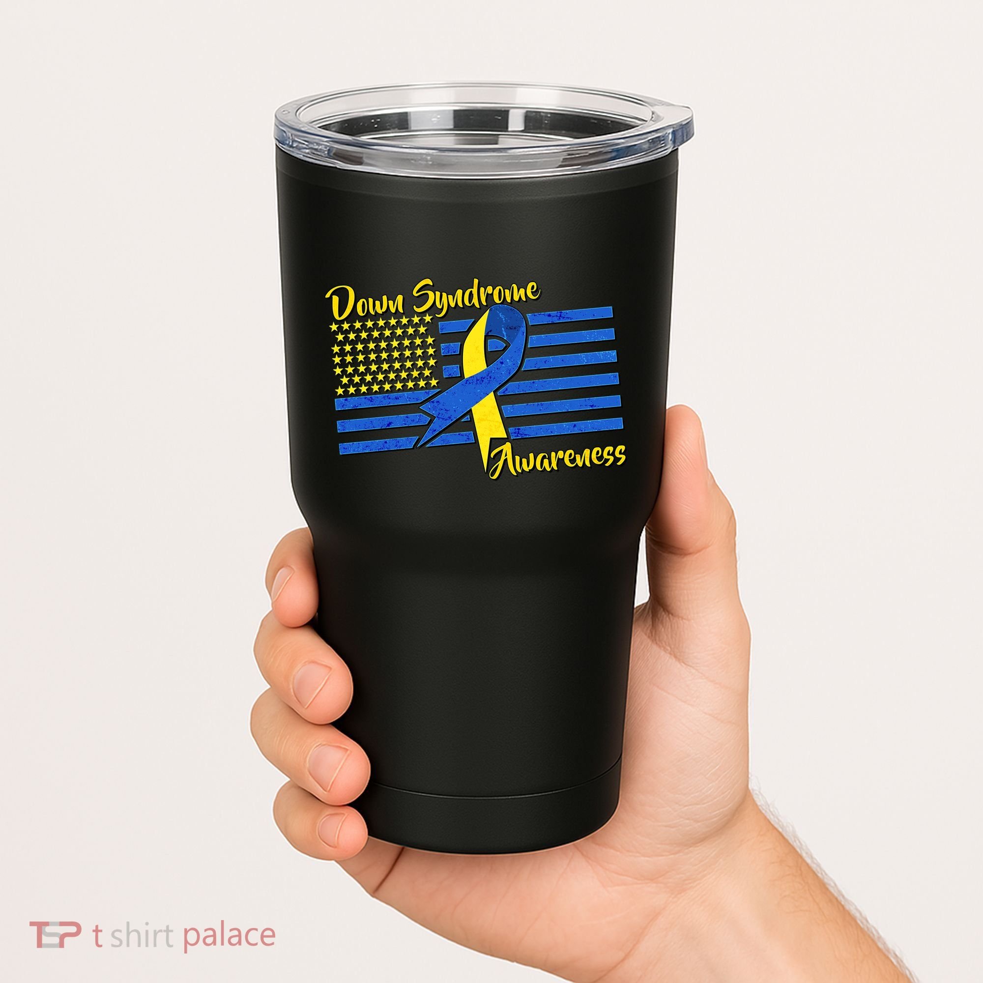 Down Syndrome American Flag Tumbler