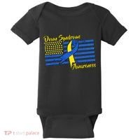 Down Syndrome American Flag Baby Bodysuit thumb 0