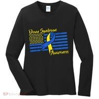Down Syndrome American Flag Women's Long Sleeve Shirt thumb 0