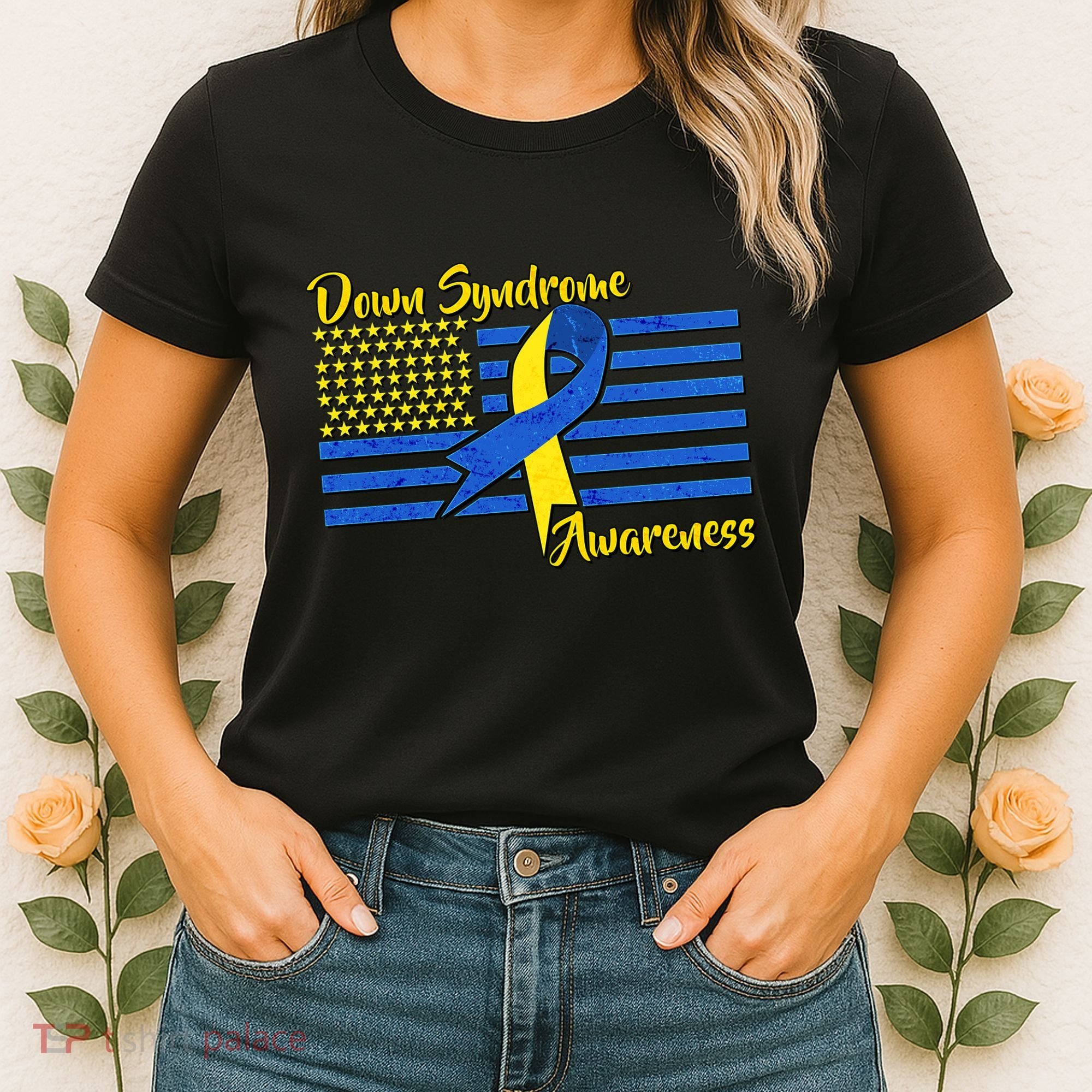 Down Syndrome American Flag Women's T-Shirt