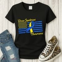 Down Syndrome American Flag Women's T-Shirt thumb 3
