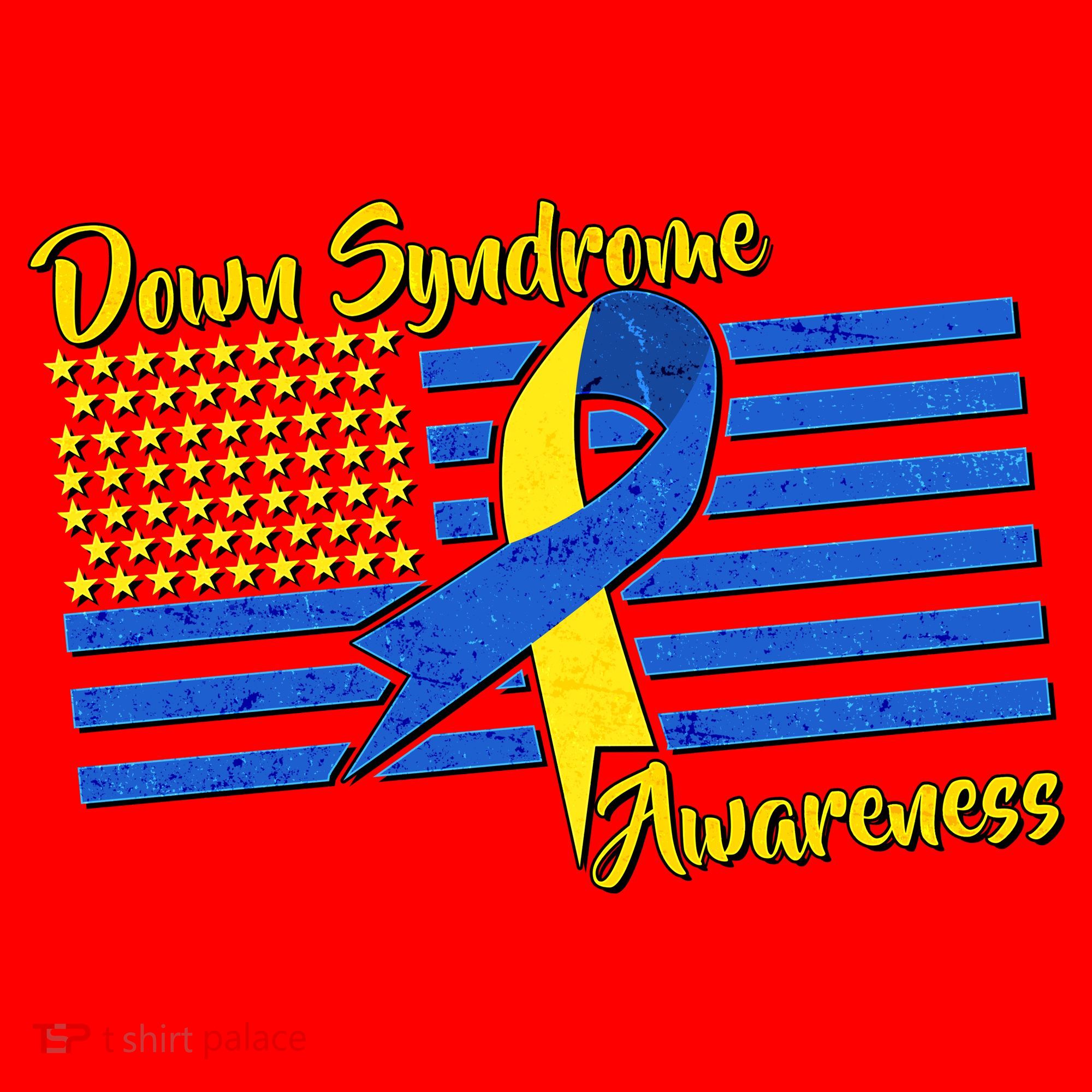 Down Syndrome American Flag Santa Hat