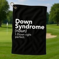 Down Syndrome Available Down Right Perfect Golf Towel thumb 1