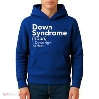 Down Syndrome Available Down Right Perfect Kids Hoodie thumb 4