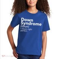 Down Syndrome Available Down Right Perfect Kids T-Shirt thumb 2