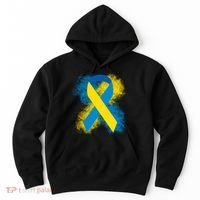 Down Syndrome Awareness Blue & Yellow Ribbon Hoodie thumb 0