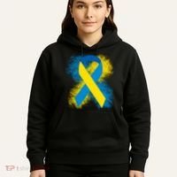 Down Syndrome Awareness Blue & Yellow Ribbon Hoodie thumb 5