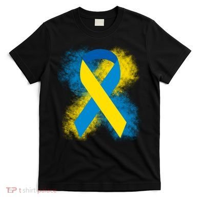 Down Syndrome Awareness Blue & Yellow Ribbon T-Shirt