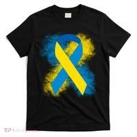 Down Syndrome Awareness Blue & Yellow Ribbon T-Shirt thumb 0