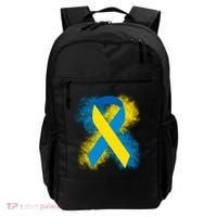 Down Syndrome Awareness Blue & Yellow Ribbon Backpack thumb 0