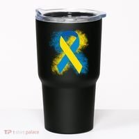Down Syndrome Awareness Blue & Yellow Ribbon Tumbler thumb 0