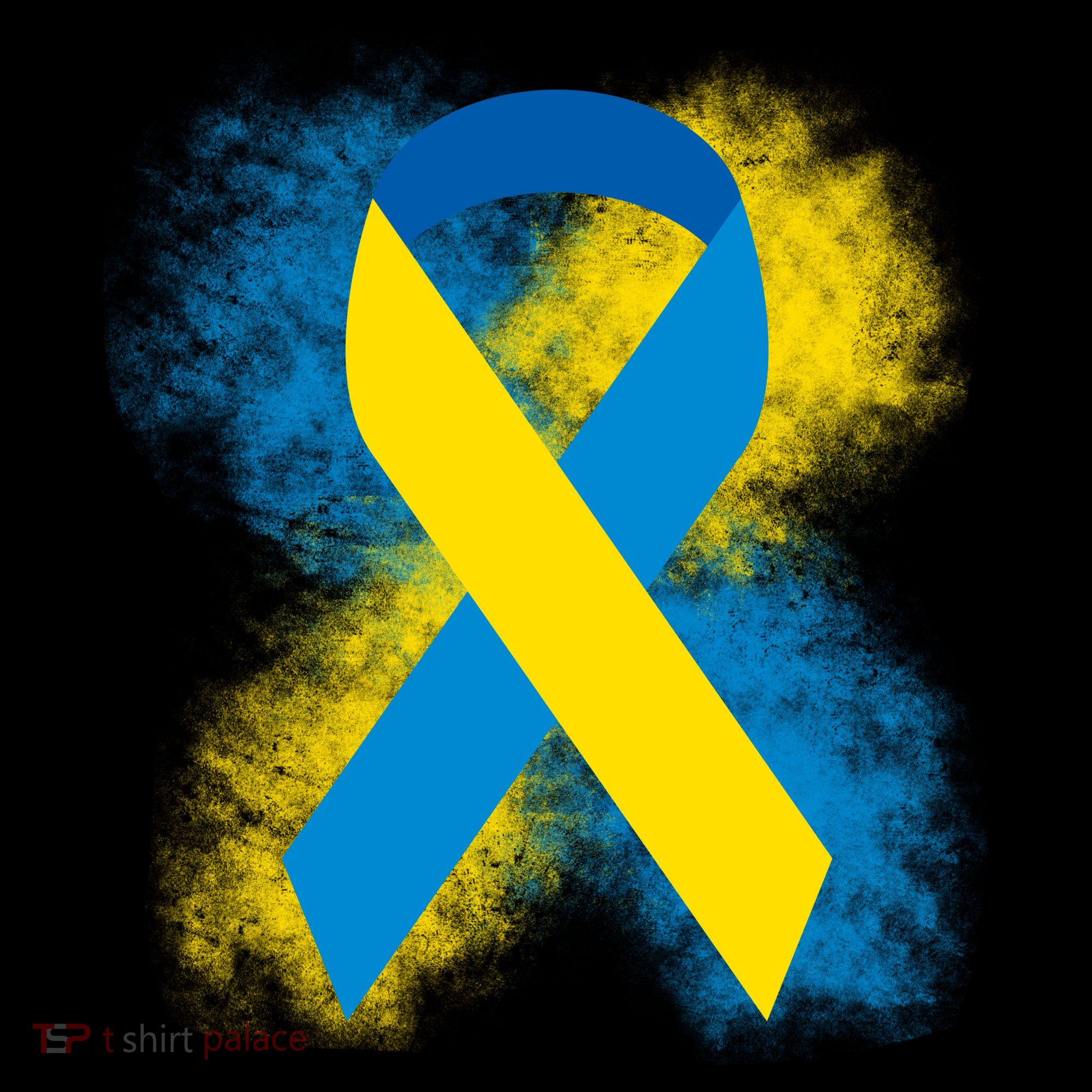 Down Syndrome Awareness Blue & Yellow Ribbon Mousepad