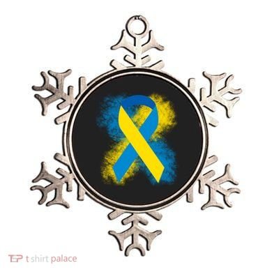 Down Syndrome Awareness Blue & Yellow Ribbon Ornament
