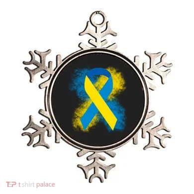 Down Syndrome Awareness Blue & Yellow Ribbon Ornament