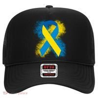 Down Syndrome Awareness Blue & Yellow Ribbon Hat thumb 0