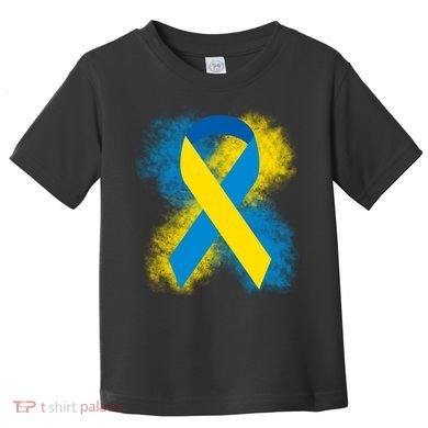 Down Syndrome Awareness Blue & Yellow Ribbon Toddler T-Shirt