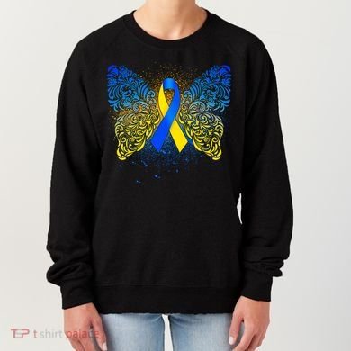 Down Syndrome Awareness Butterfly Ribbon Women's Sweatshirt