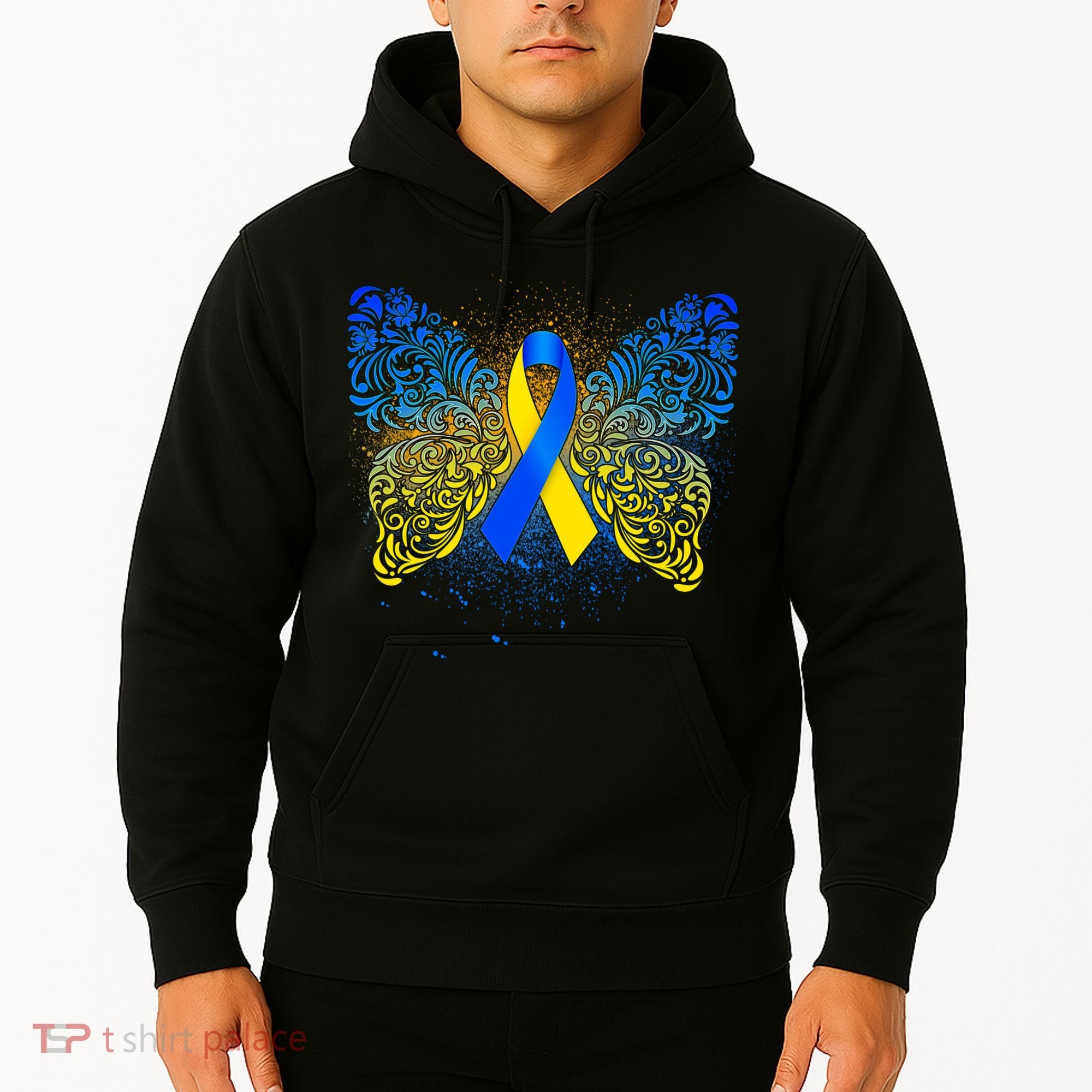 Down Syndrome Awareness Butterfly Ribbon Hoodie