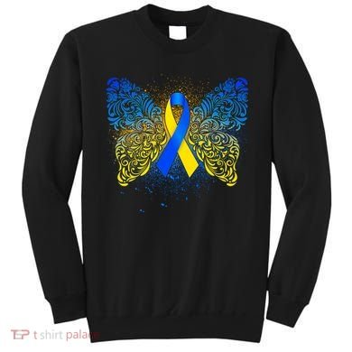 Down Syndrome Awareness Butterfly Ribbon Sweatshirt