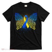 Down Syndrome Awareness Butterfly Ribbon T-Shirt thumb 0