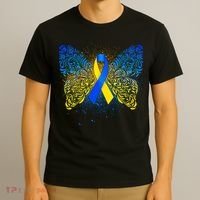 Down Syndrome Awareness Butterfly Ribbon T-Shirt thumb 3