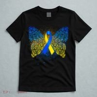 Down Syndrome Awareness Butterfly Ribbon T-Shirt thumb 5