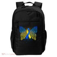 Down Syndrome Awareness Butterfly Ribbon Backpack thumb 0
