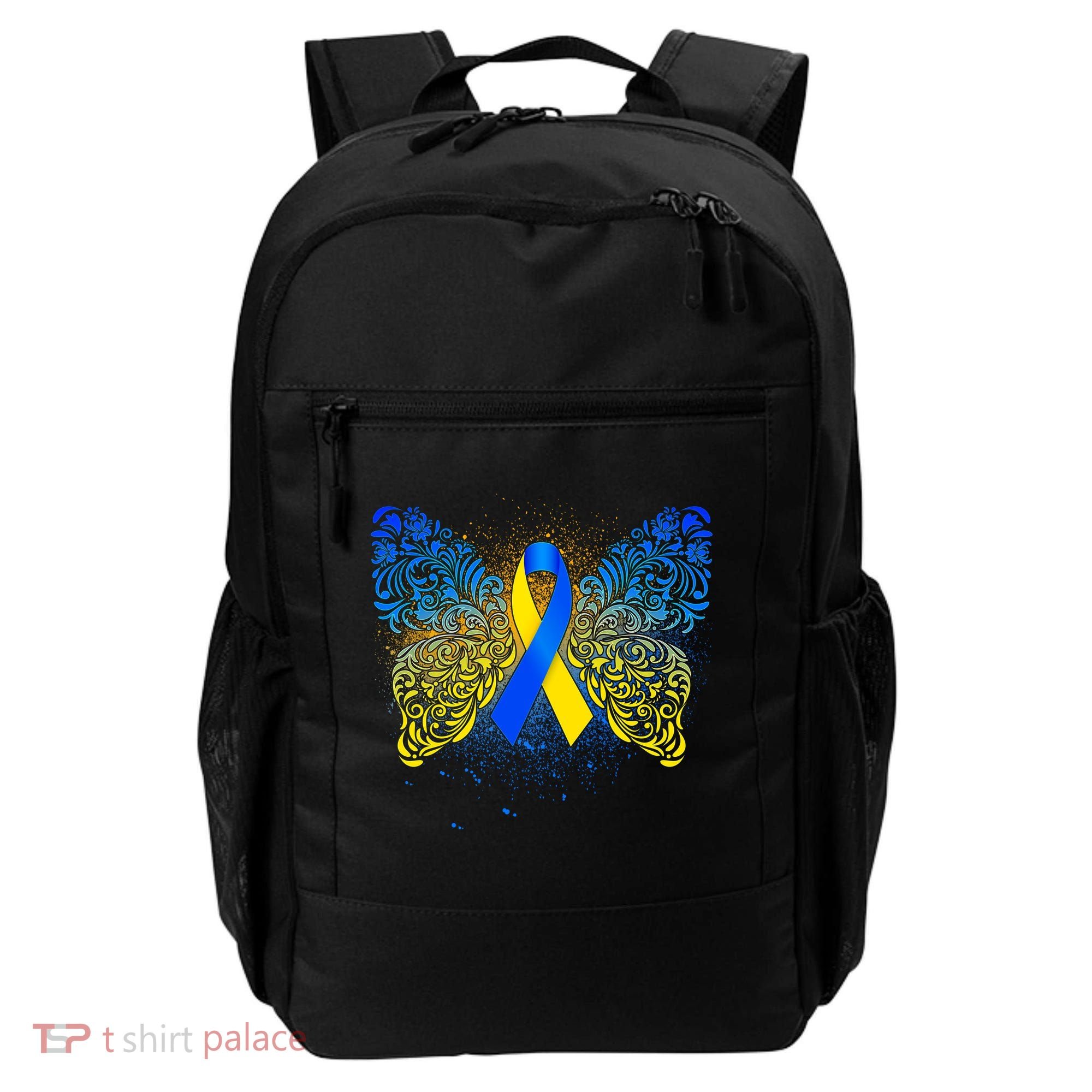 Down Syndrome Awareness Butterfly Ribbon Backpack