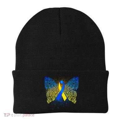 Down Syndrome Awareness Butterfly Ribbon Beanie