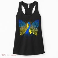 Down Syndrome Awareness Butterfly Ribbon Women's Tank Top thumb 0
